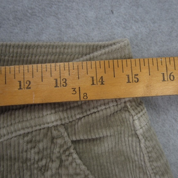 American Pants Women 8 Olive Green Super High Rise Baggy Wide Leg Corduroy Cargo - Picture 14 of 15
